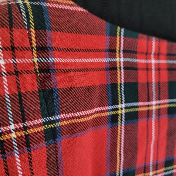 Military Style Red Plaid Blazer - Picture 7 of 8